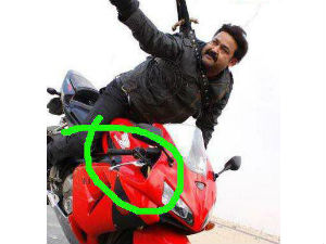Mohanlal's Bike Stunt