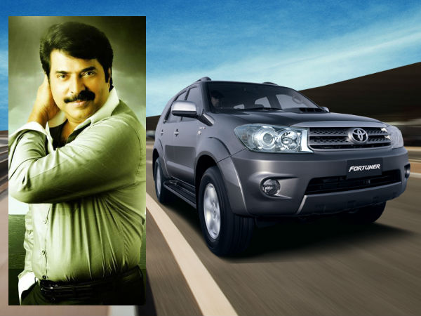 മമ്മൂക്കയും ടൊയോട്ട ഫോര്‍ച്യൂണറും