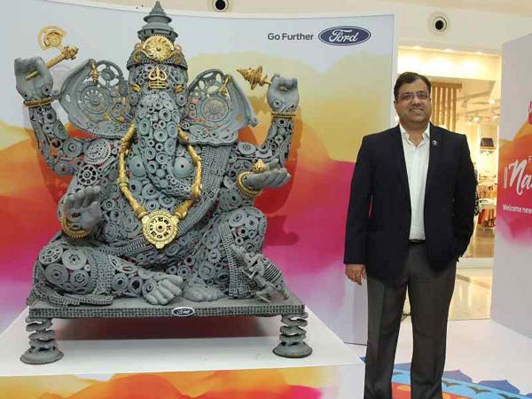 സ്പെയര് പാര്ട്സുകള് കൊണ്ട് ഫോര്ഡ് ഒരുക്കിയ ഗണേശ വിഗ്രഹം