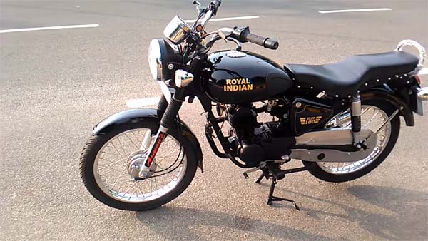 ബുള്ളറ്റിനെ അനുകരിച്ച് ഒരു 100 സിസി ബൈക്ക്