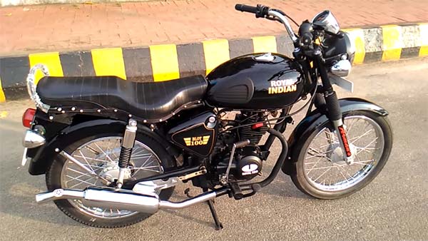 ബുള്ളറ്റിനെ അനുകരിച്ച് ഒരു 100 സിസി ബൈക്ക്
