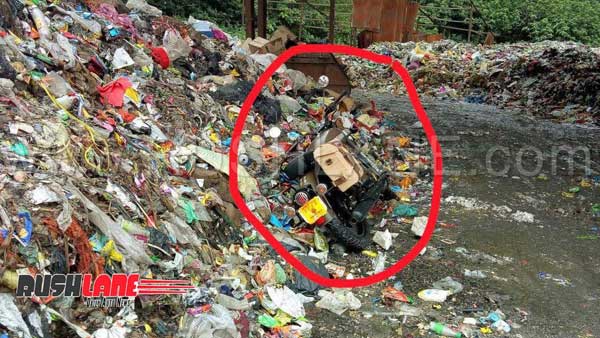 റോയല് എന്ഫീല്ഡ് പെഗാസസ് മാലിന്യക്കൂമ്പാരത്തില് തള്ളി ഉടമയുടെ പ്രതിഷേധം