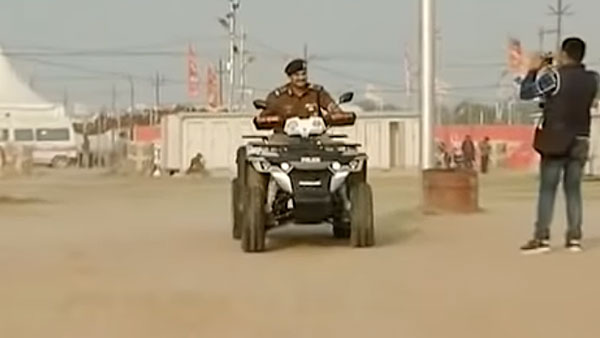 കുംഭമേളയില് പൊലീസിന് കൂട്ടായി എടിവികള്