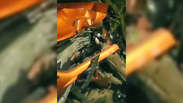 നിയന്ത്രണം വിട്ട ഹാരിയര് മരത്തിലേക്ക് ഇടിച്ചുകയറി, മുന്ഭാഗം തരിപ്പണം — വീഡിയോ