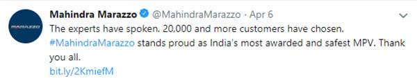 പുതിയ നാഴികക്കല്ല് പിന്നിട്ട് മഹീന്ദ്ര മറാസോ