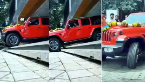വൈറലായി ജീപ്പ് റാംഗ്ലറിന്റെ ആദ്യ ഡെലിവറി വീഡിയോ