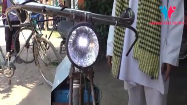 സൈക്കിള് ഇലക്ട്രിക്ക് ആക്കി മാറ്റി കര്ഷകന് -വീഡിയോ