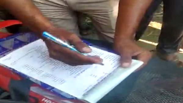 നിയമം എല്ലാവർക്കും ഒന്നു തന്നെ; പൊലീസ് ഉദ്യോഗസ്ഥനും കിട്ടി ജനങ്ങളുടെ വക പിഴ