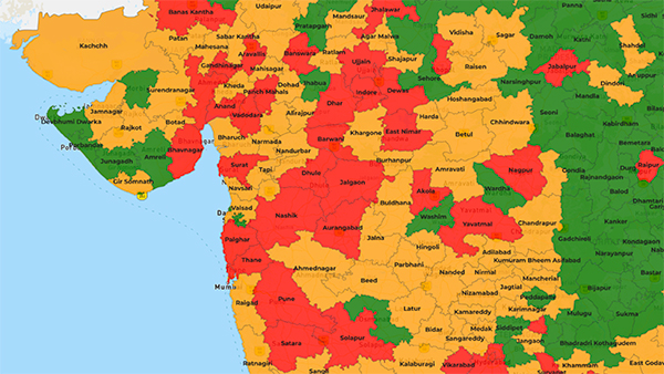 കൊറോണ ബാധിത പ്രദേശങ്ങളെക്കുറിച്ച് വിവരങ്ങൾ നൽകാൻ പുതിയ ടൂളുകൾ അവതരിപ്പിച്ച് മാപ്പ്മൈഇന്ത്യ
