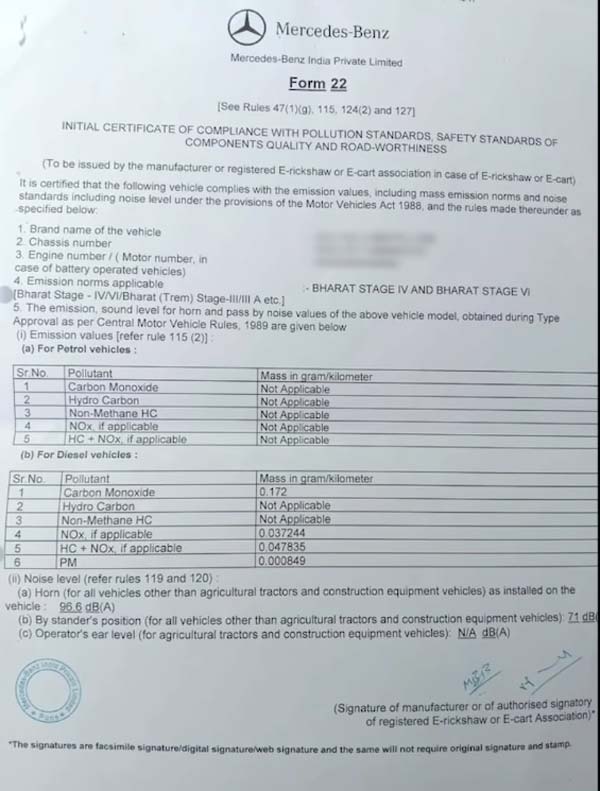 ബിഎസ് VI കുരുക്കില് കുടുങ്ങി മലയാളി; മെര്സിഡീസ് GLE രജിസ്റ്റര് ചെയ്യാന് സാധിക്കില്ലെന്ന് ആര്ടിഒ