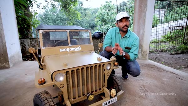 സമൂഹ മാധ്യമങ്ങളിൽ ഹിറ്റായി ലൂസിഫർ മാതൃകയിൽ നിർമ്മിച്ച കുഞ്ഞൻ നെടുംമ്പള്ളി ജീപ്പ്