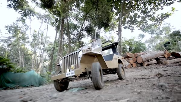 സമൂഹ മാധ്യമങ്ങളിൽ ഹിറ്റായി ലൂസിഫർ മാതൃകയിൽ നിർമ്മിച്ച കുഞ്ഞൻ നെടുംമ്പള്ളി ജീപ്പ്