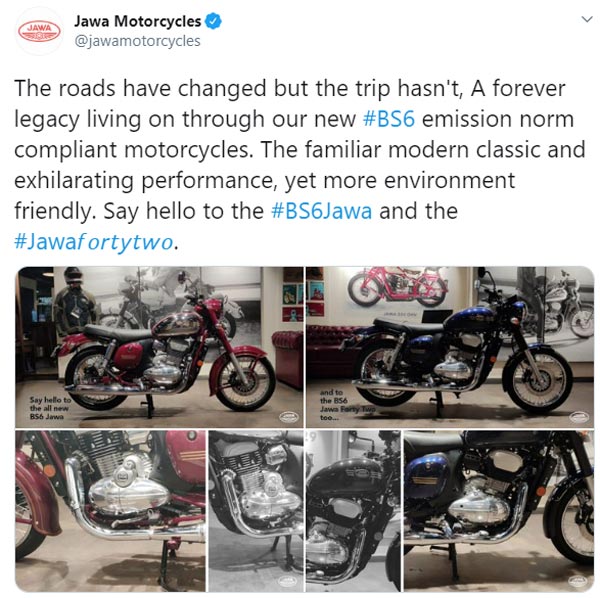 ബിഎസ് VI ജാവ, ജാവ 42 മോഡലുകള് ഡീലര്ഷിപ്പുകളില് എത്തി; ചിത്രങ്ങള് കാണാം