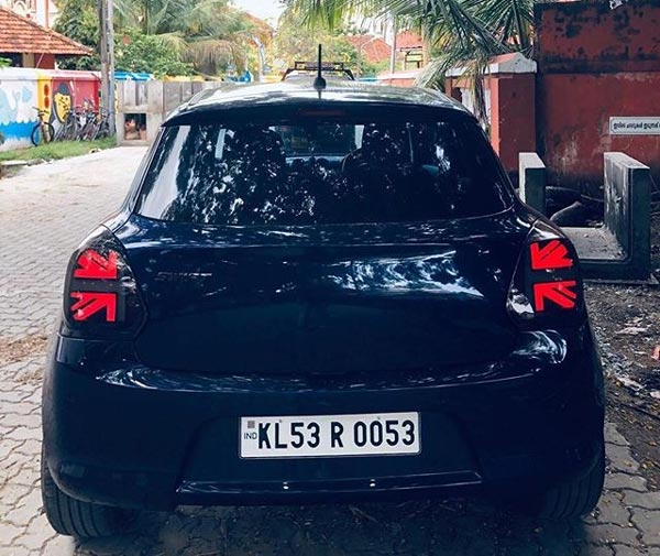 മിനി കൂപ്പർ മോഡൽ ടെയിൽലാമ്പുകളിൽ തിളങ്ങി മാരുതി സ്വിഫ്റ്റ്