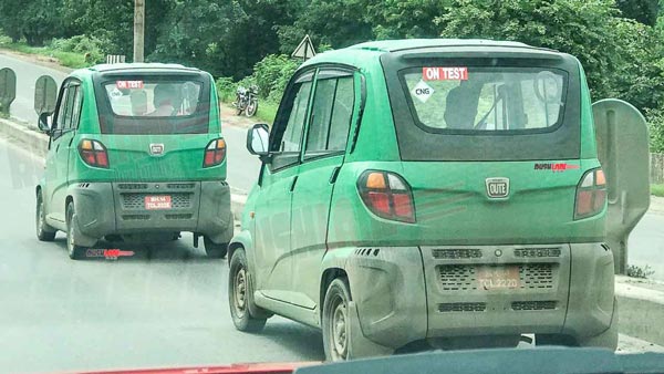 പരീക്ഷണയോട്ടം നടത്തി ബജാജ് ക്യൂട്ട് ബിഎസ് VI സിഎന്ജി; സ്പൈ ചിത്രങ്ങള്