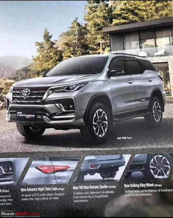 ഫോർച്യൂണർ TRD സ്പോർടിവോയും മുഖംമിനുക്കുന്നു; ചിത്രങ്ങൾ പുറത്ത്