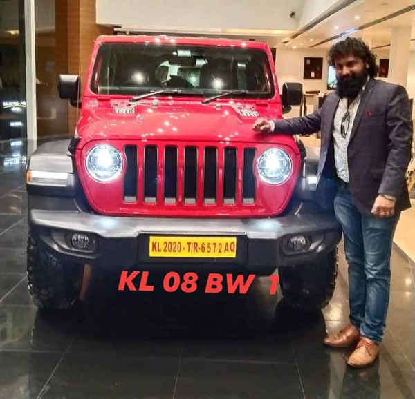 KL 08 BW 0001; കേരളത്തിലെ ആദ്യ ജീപ്പ് റാങ്ലർ റൂബിക്കണിന്റെ നമ്പർ പ്ലേറ്റിന്റെ വില 6.25 ലക്ഷം രൂപ
