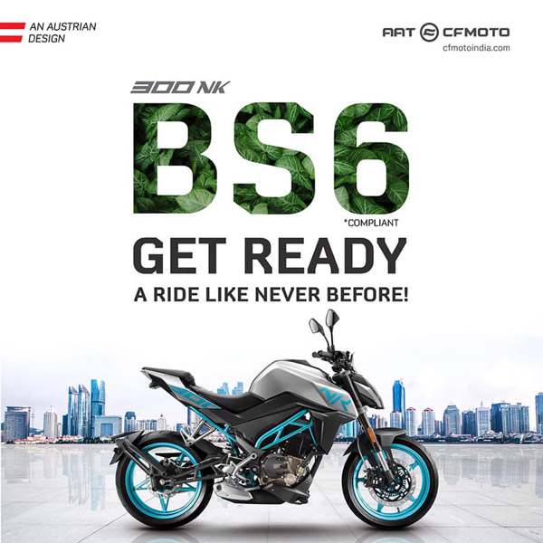 ചെറു മാറ്റങ്ങളോടെ ബിഎസ് VI 300 NK അവതരിപ്പിച്ച് CF മോട്ടോ