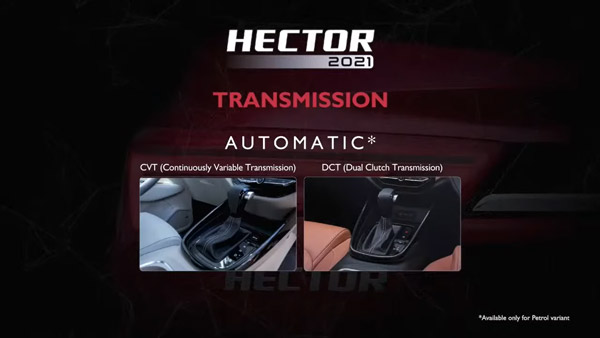 ഹെക്ടർ ശ്രേണിയിൽ പുതിയ CVT ഓട്ടോമാറ്റിക് പതിപ്പ് പുറത്തിറക്കി എംജി; വില 16.52 ലക്ഷം രൂപ
