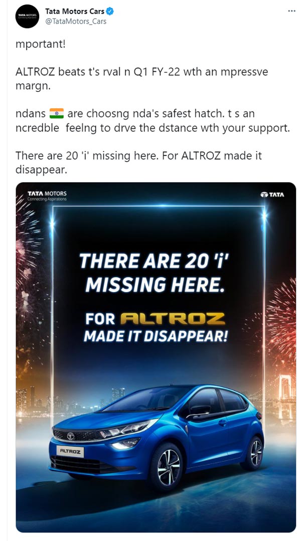 ആള്ട്രോസ് അത് അപ്രത്യക്ഷമാക്കി! ഹ്യുണ്ടായി i20-യെ ഉന്നമിട്ട് പുതിയ ട്രോളുമായി ടാറ്റ