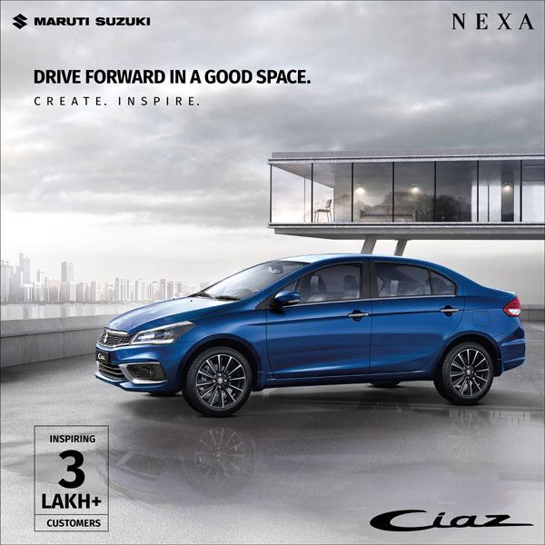 Maruti Suzuki-യുടെ വില്പ്പനയില് മറ്റൊരു പൊന്തൂവലായി Ciaz; 3 ലക്ഷവും കടന്ന് വില്പ്പന