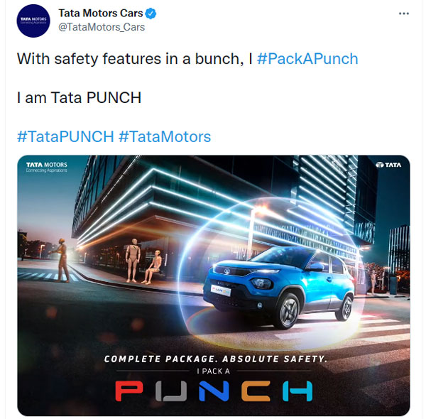Punch മൈക്രോ എസ്യുവിക്ക് മൾട്ടിപ്പിൽ ഡ്രൈവ് മോഡ് സജ്ജീകരണം വെളിപ്പെടുത്തി പുത്തൻ ടീസറുമായി Tata