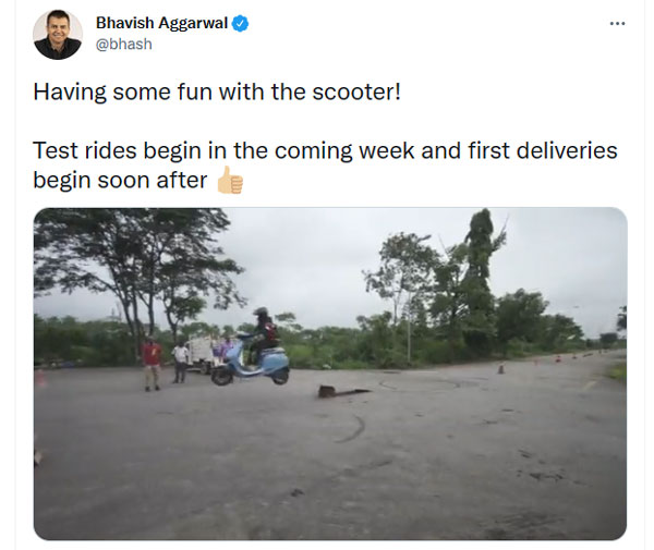 ഇലക്ട്രിക് സ്കൂട്ടര് എന്ന തോന്നല് വേണ്ട; Ola ഇലക്ട്രിക് സ്കൂട്ടറിന്റെ സ്റ്റണ്ട് വീഡിയോ ഇതാ